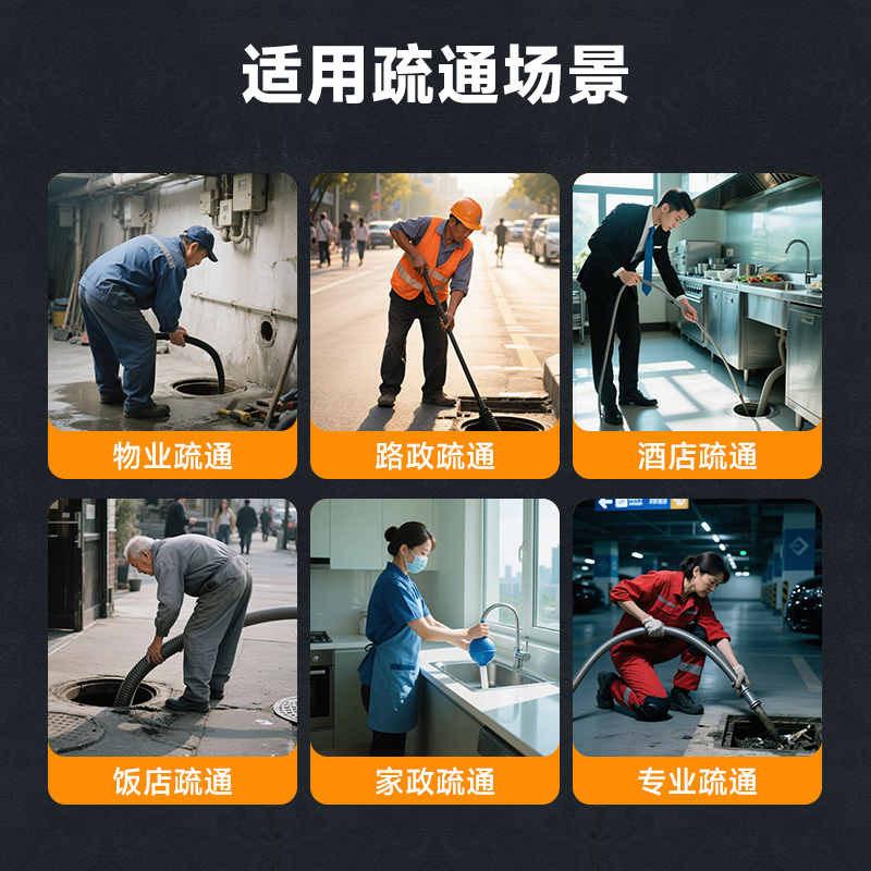 榮事達管道疏通機物業小區市政下水道疏通神器